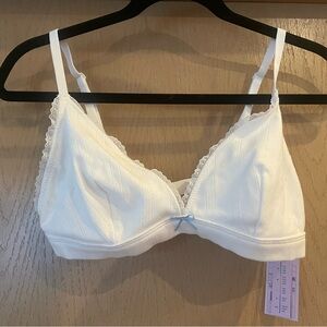 Wild Fable White Bralette with Lace Detail